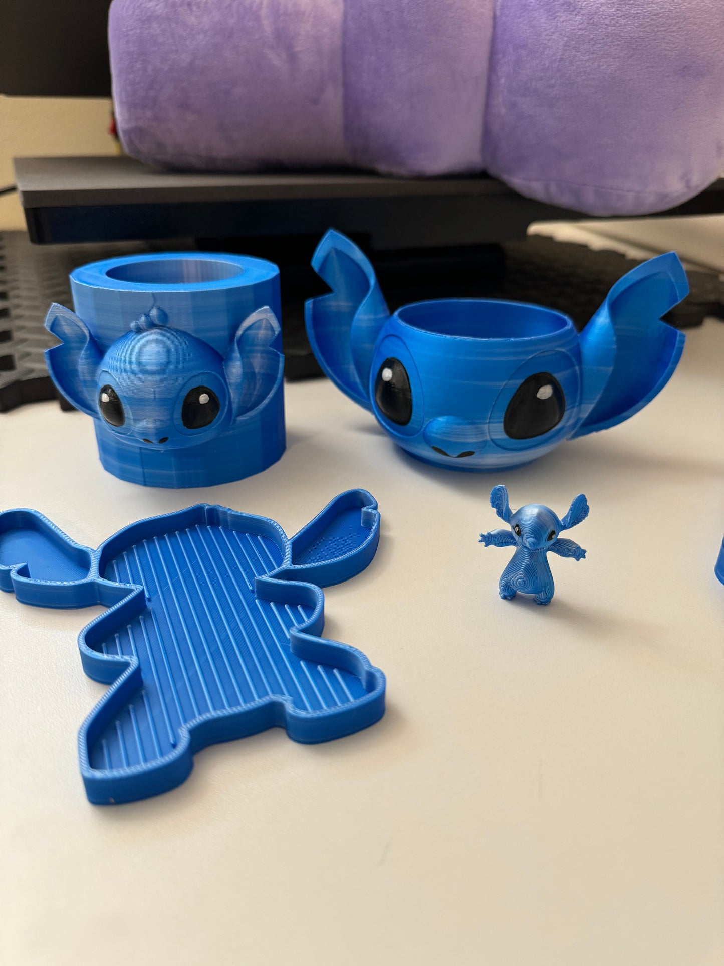 Blue monster trinket holder