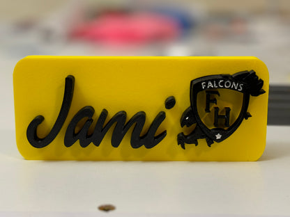 Custom 3D Printed Name Plate