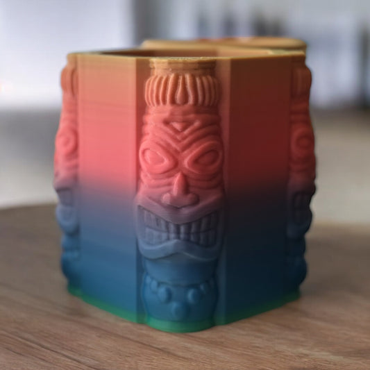 Rainbow Tiki pen cup