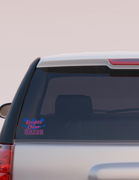 Knights Cheer Car Decal