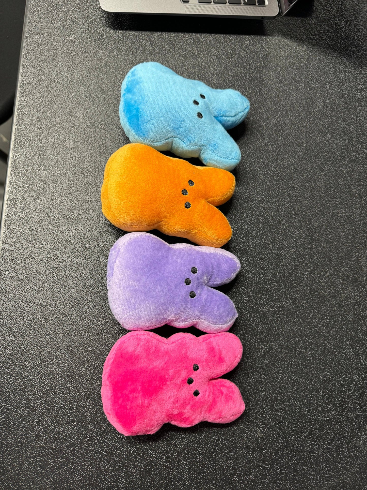 orange blue purple pink peep