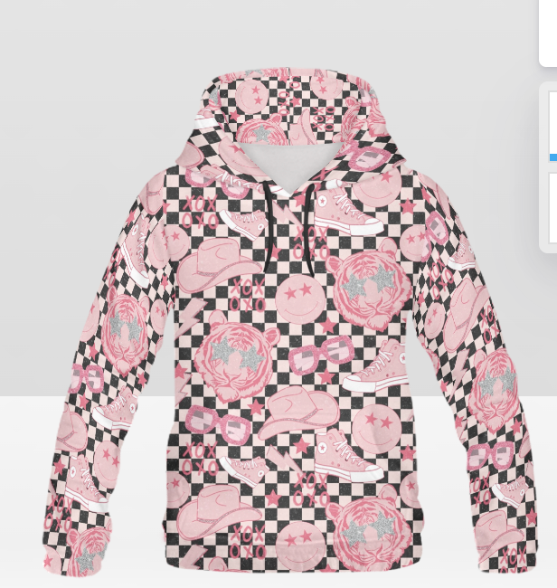 Leopard Checkered Hoodie | Youth