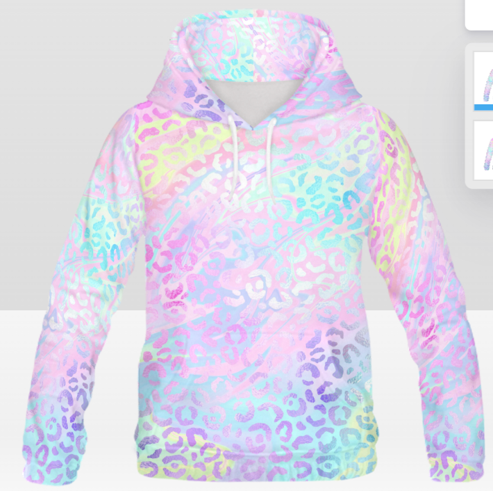 Pastel Rainbow Cheetah Hoodie | Youth